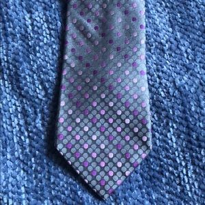 Croft & Barrow Tie. Silk. Gray. Pink. Lavender